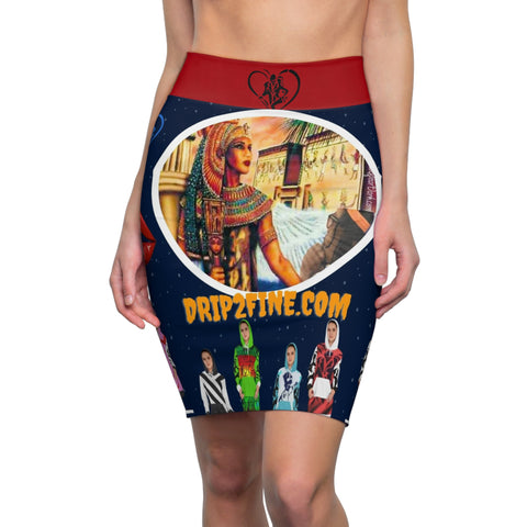 Women's  HIP HOP ART Pencil Skirt (AOP) Women's  HIP HOP ART Pencil Skirt (AOP)