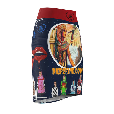 Women's  HIP HOP ART Pencil Skirt (AOP) Women's  HIP HOP ART Pencil Skirt (AOP)