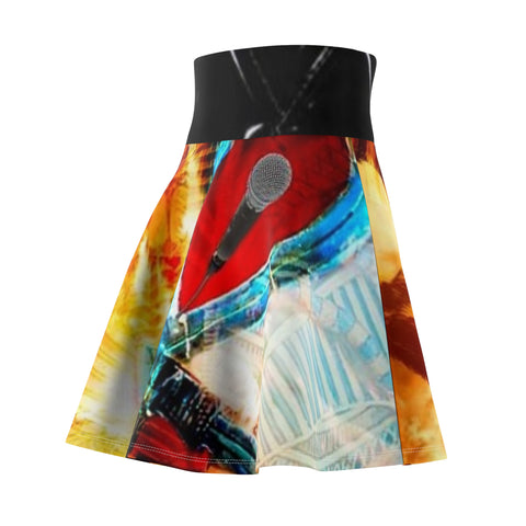 Women's  HIP HOP ART Skater Skirt (AOP) Women's  HIP HOP ART Skater Skirt (AOP)