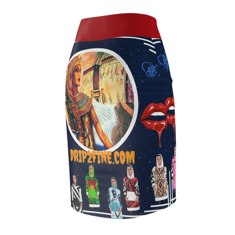 Women's  HIP HOP ART Pencil Skirt (AOP) Women's  HIP HOP ART Pencil Skirt (AOP)
