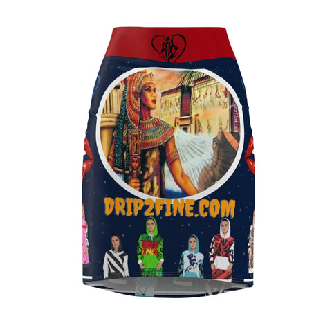 Women's  HIP HOP ART Pencil Skirt (AOP) Women's  HIP HOP ART Pencil Skirt (AOP)