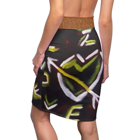 Women's HIP HOP ART Pencil Skirt (AOP) Women's HIP HOP ART Pencil Skirt (AOP)