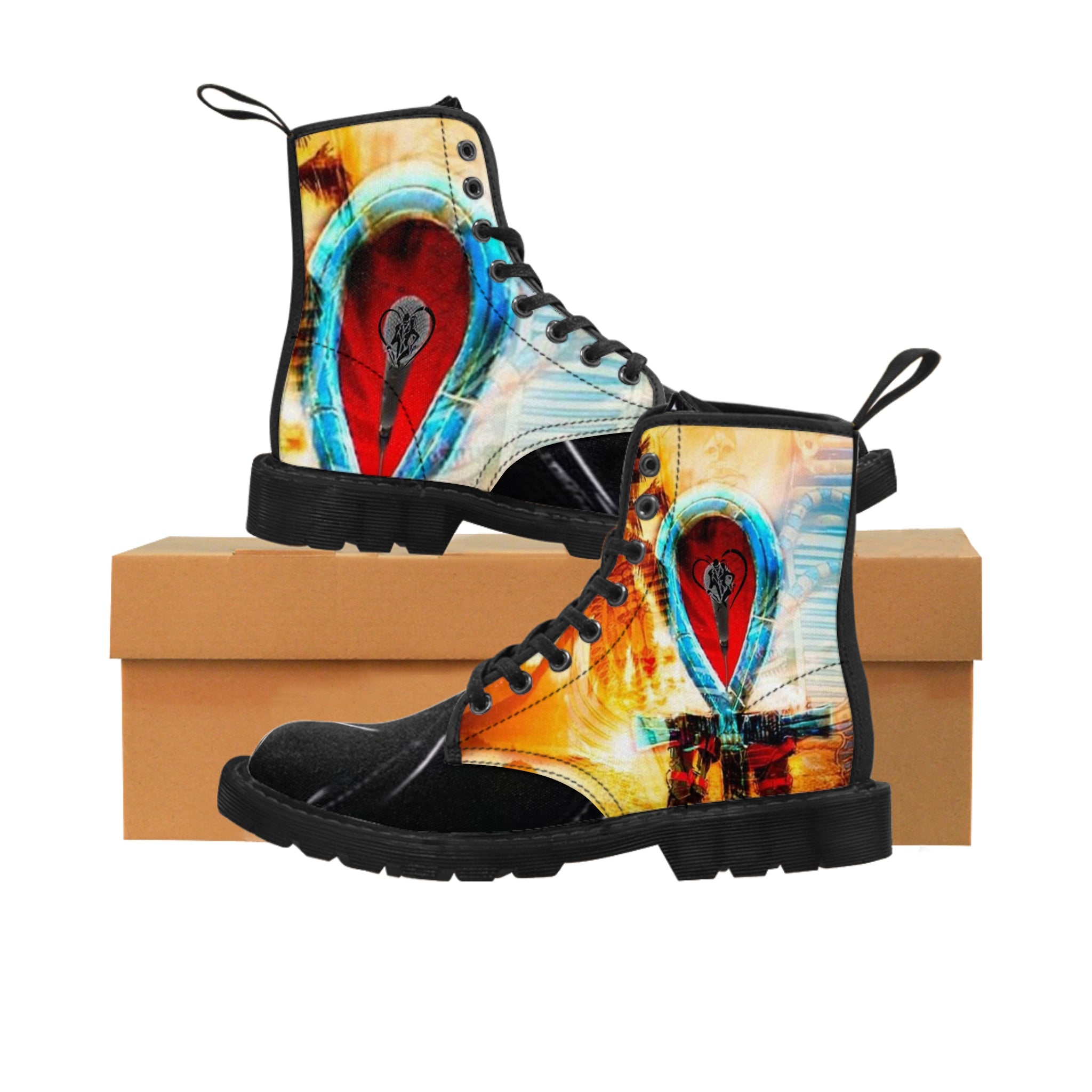 Women's Canvas HIP HOP ART Boots Women's Canvas HIP HOP ART Boots