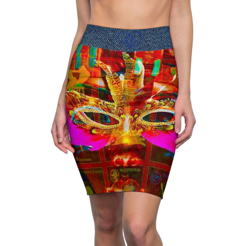 Women's  HIP HOP ART Pencil Skirt (AOP) Women's  HIP HOP ART Pencil Skirt (AOP)