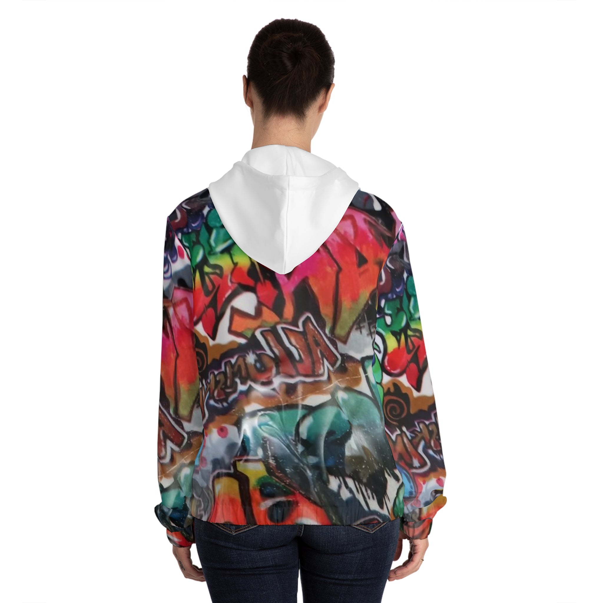 Women’s Full-Zip HIP HOP ART Hoodie (AOP)