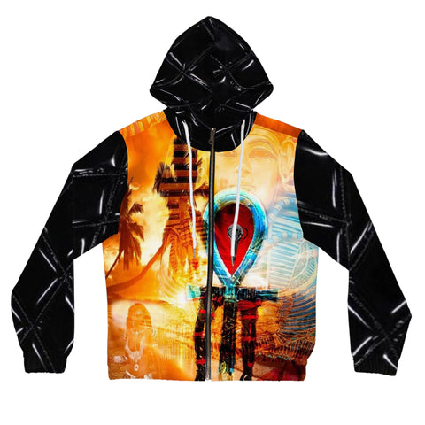 Women’s Full-Zip  HIP HOP ART Hoodie (AOP)