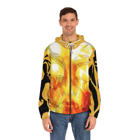 Men's Full-Zip  HIP HOP ART Hoodie (AOP)