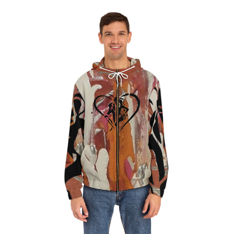 Men's Full-Zip HIP HOP ART  Hoodie (AOP)