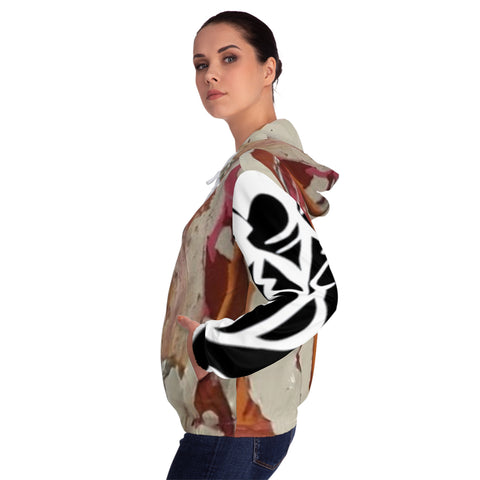 Women’s Full-Zip  HIP HOP ART Hoodie (AOP)