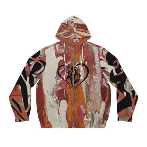 Men's Full-Zip HIP HOP ART  Hoodie (AOP)