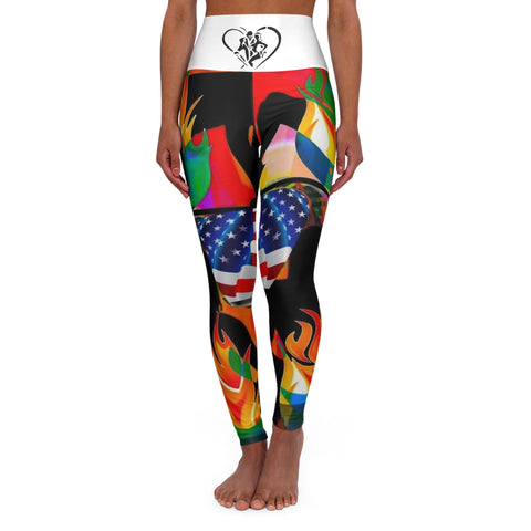 High Waisted  HIP HOP ART Yoga Leggings (AOP)