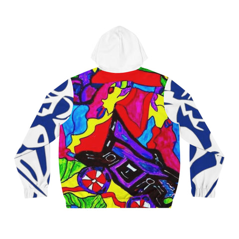 Men's Full-Zip HIP HOP ART  Hoodie (AOP)