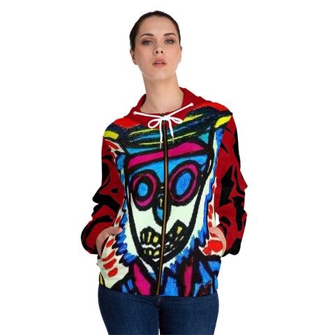 Women’s Full-Zip  HIP HOP ART Hoodie (AOP)