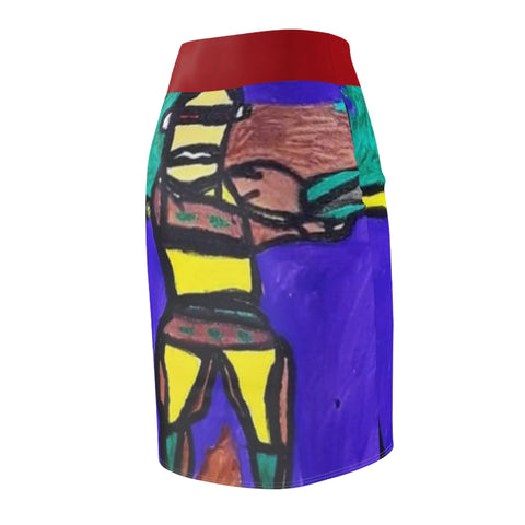 Women's HIP HOP ART Pencil Skirt (AOP)