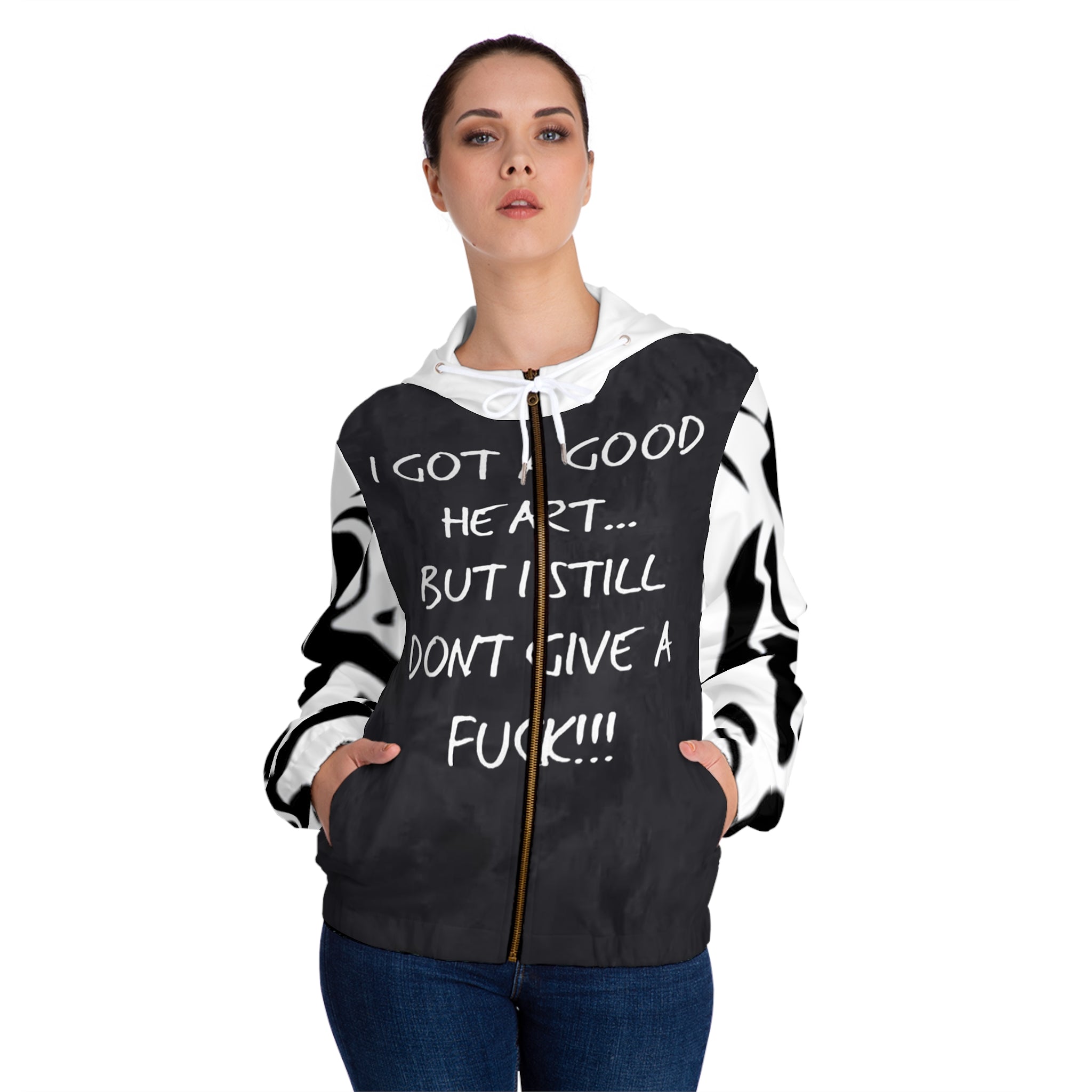 Women’s Full-Zip HIP HOP ART Hoodie (AOP)