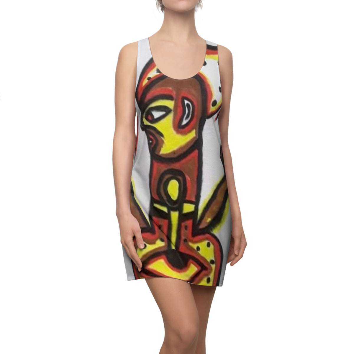 Women's Cut & Sew HIP HOP ART Racerback Dress (AOP)