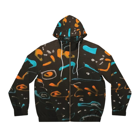 Men's Full-Zip  HIP HOP ART Hoodie (AOP)