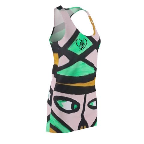 Women's Cut & Sew  HIP HOP ART Racerback Dress (AOP)