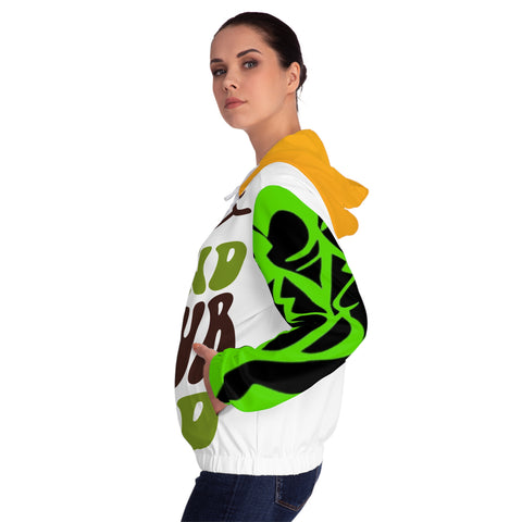 Women’s Full-Zip  HIP HOP ART Hoodie (AOP)