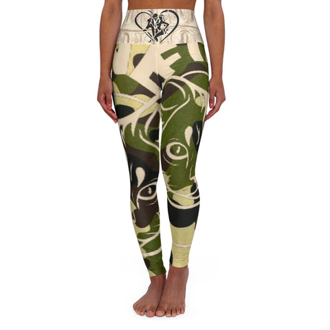 High Waisted HIP HOP ART Yoga Leggings (AOP)