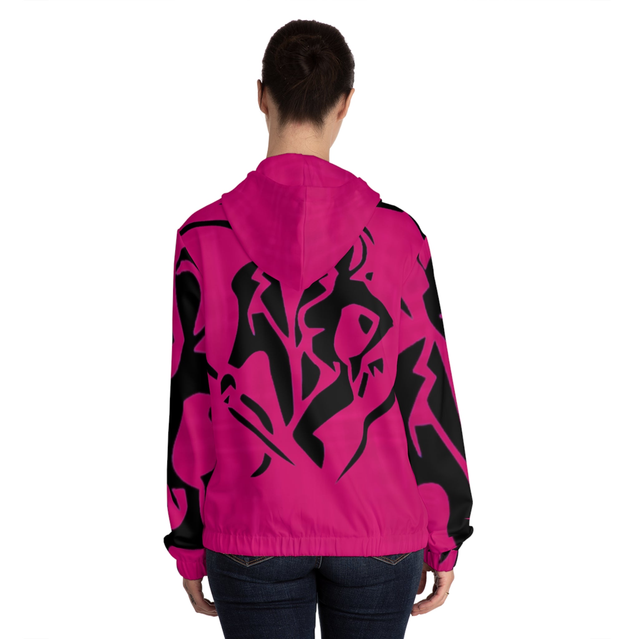 Women’s Full-Zip HIP HOP ART Hoodie (AOP)