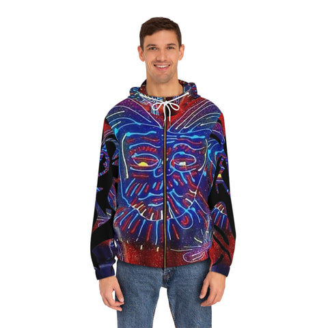 Men's Full-Zip HIP HOP ART Hoodie (AOP)