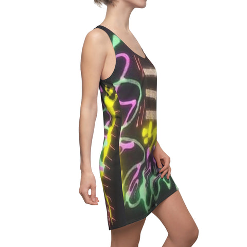 Women's Cut & Sew HIP HOP ART  Racerback Dress (AOP)