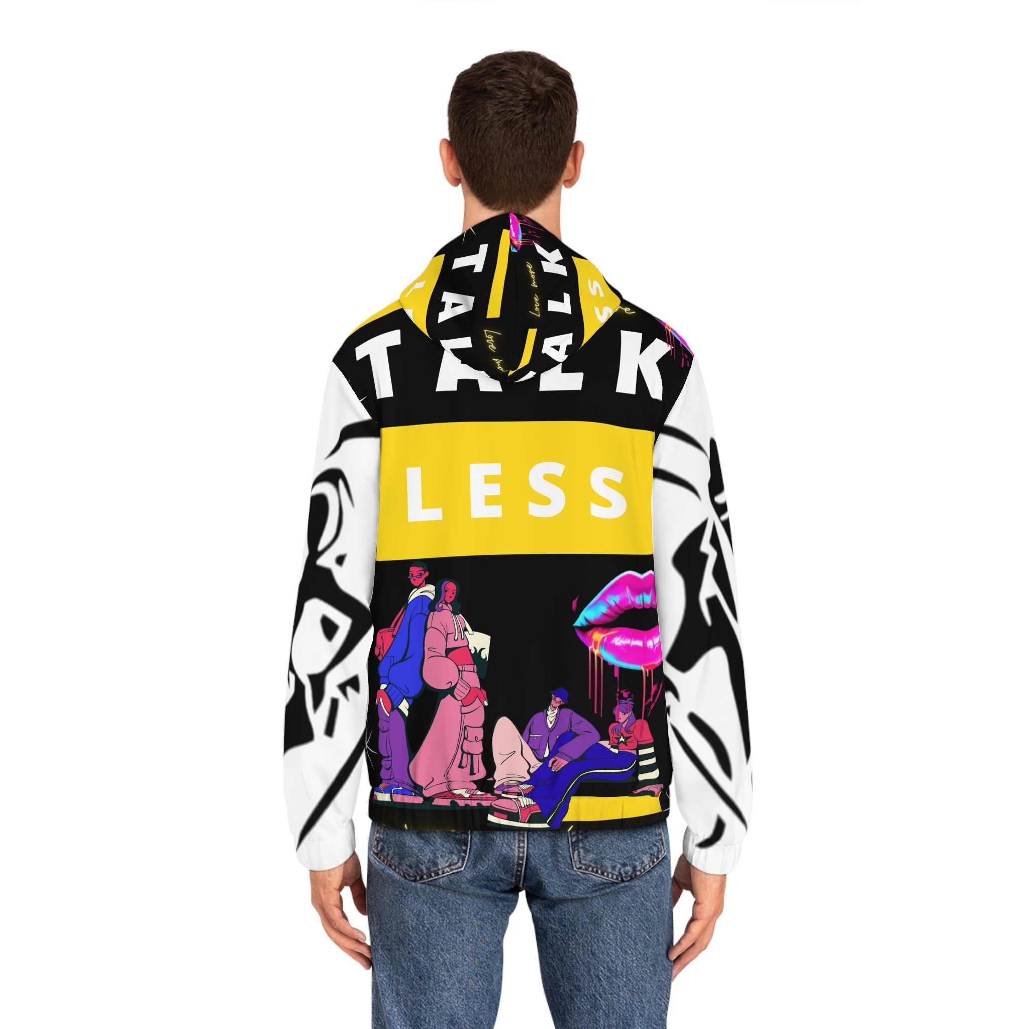 Men's HIP HOP ART Full-Zip Hoodie (AOP)