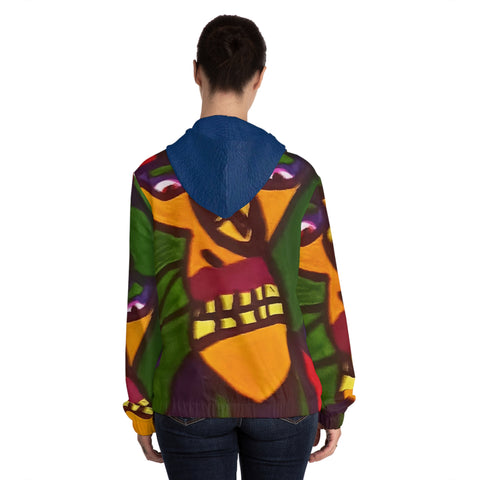 Women’s Full-Zip  HIP HOP ART Hoodie (AOP)