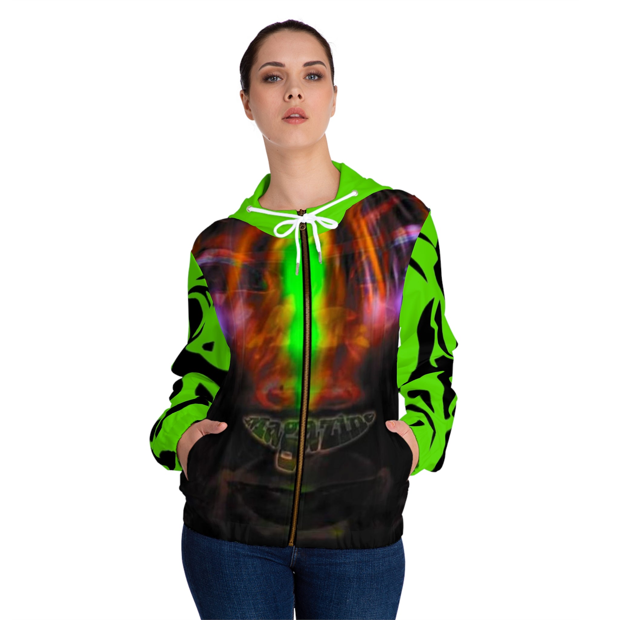 Women’s Full-Zip HIP HOP ART Hoodie (AOP)