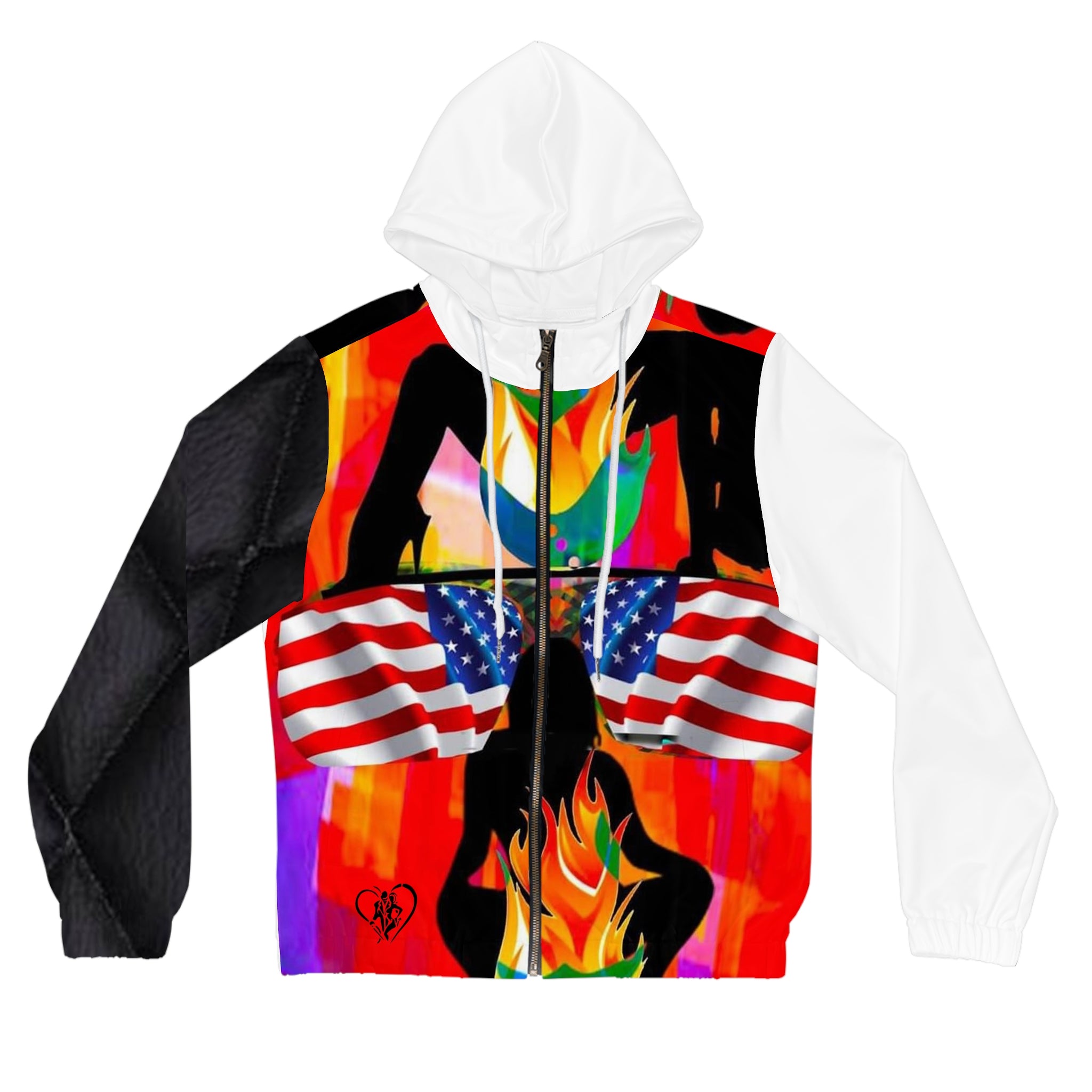 Women’s Full-Zip HIP HOP ART Hoodie (AOP)