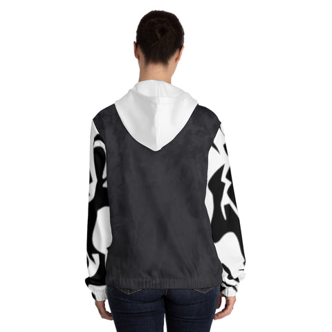 Women’s Full-Zip HIP HOP ART Hoodie (AOP)