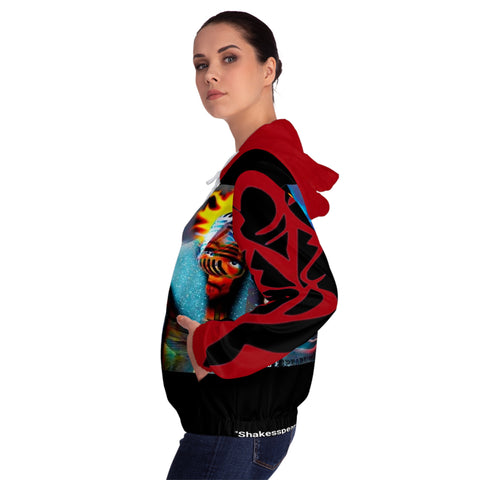 Women’s Full-Zip HIP HOP ART Hoodie (AOP)