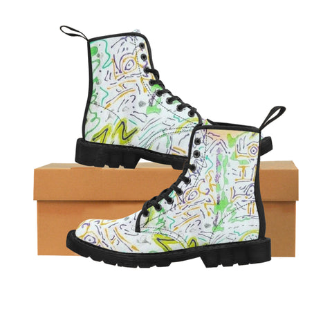 Men's HIP HOP ART Canvas Boots