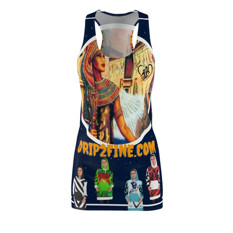 Women's Cut & Sew  HIP HOP ART Racerback Dress (AOP)