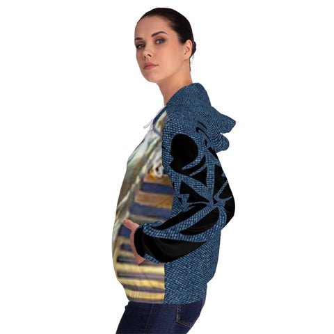 Women’s Full-Zip HIP HOP ART Hoodie (AOP)