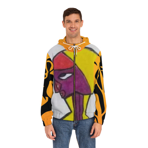 Men's Full-Zip  HIP HOP ART  Hoodie (AOP)