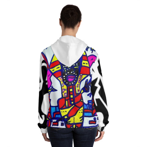 Women’s Full-Zip  HIP HOP ART Hoodie (AOP)