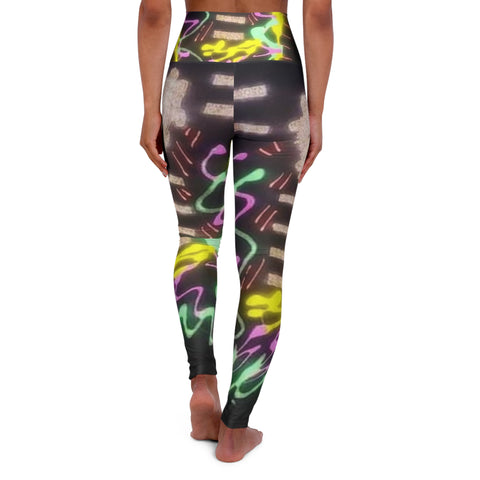 High Waisted  HIP HOP ART  Yoga Leggings (AOP)