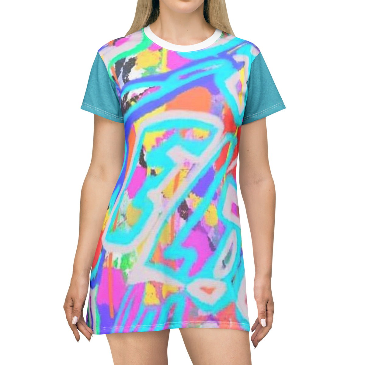 HIP HOP ART T-Shirt Dress (AOP)