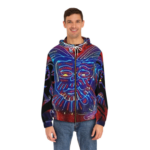 Men's Full-Zip HIP HOP ART Hoodie (AOP)