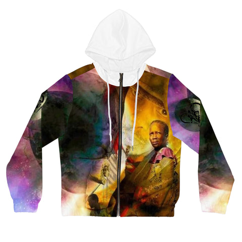 Women’s Full-Zip HIP HOP ART Hoodie (AOP)