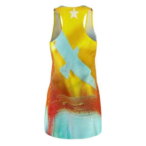 HIP HOP ART Women's Cut & Sew Racerback Dress (AOP)