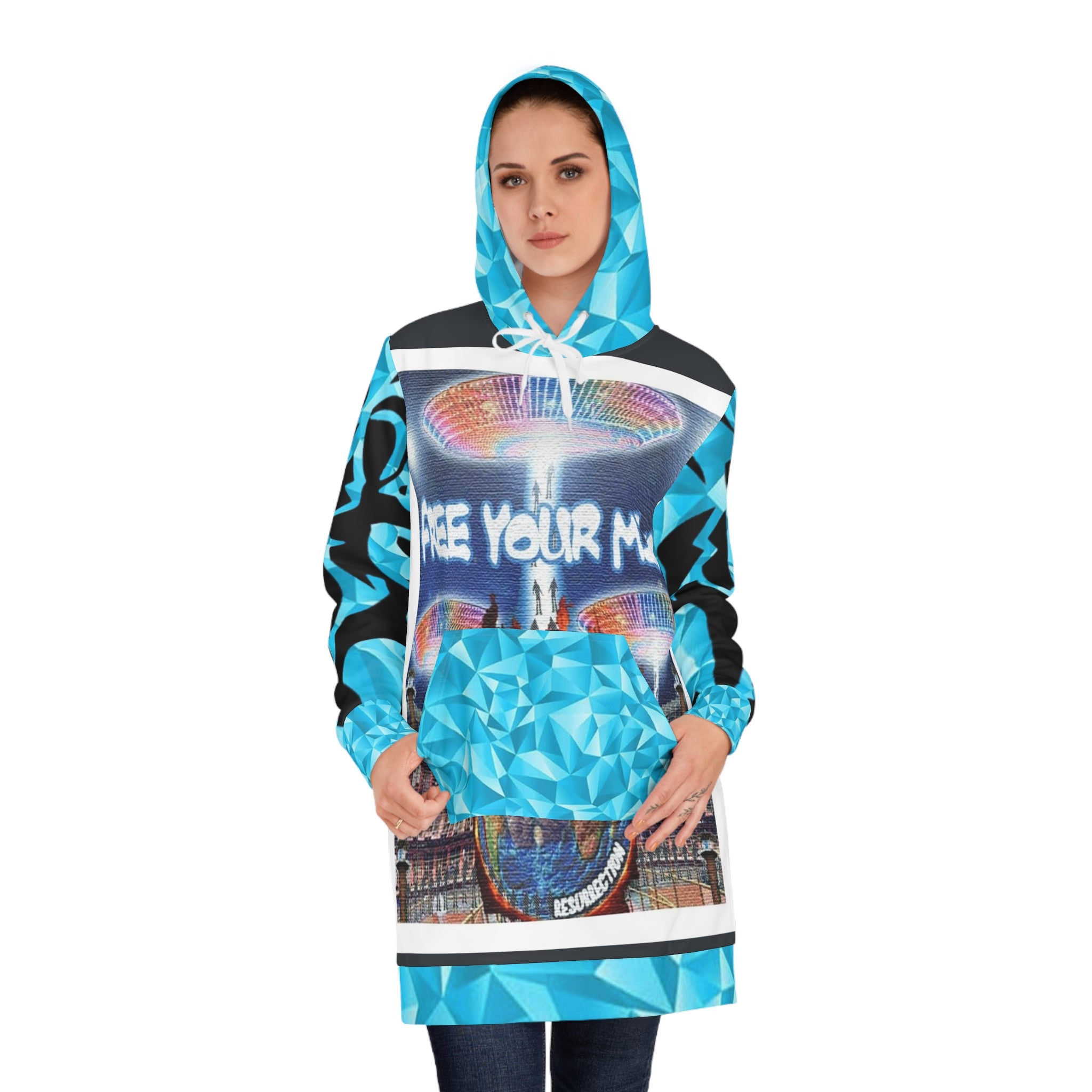 Women's HIP HOP ART Hoodie Dress (AOP)