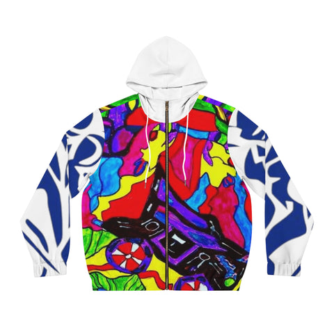 Men's Full-Zip HIP HOP ART  Hoodie (AOP)