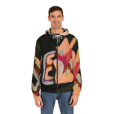 Men's Full-Zip HIP HOP ART Hoodie (AOP)