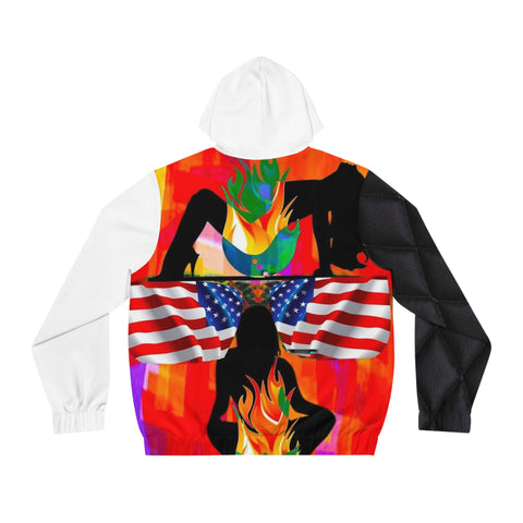 Men's Full-Zip  HIP HOP ART Hoodie (AOP)