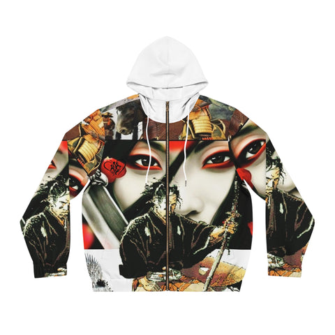 Men's Full-Zip  HIP HOP ART Hoodie (AOP)