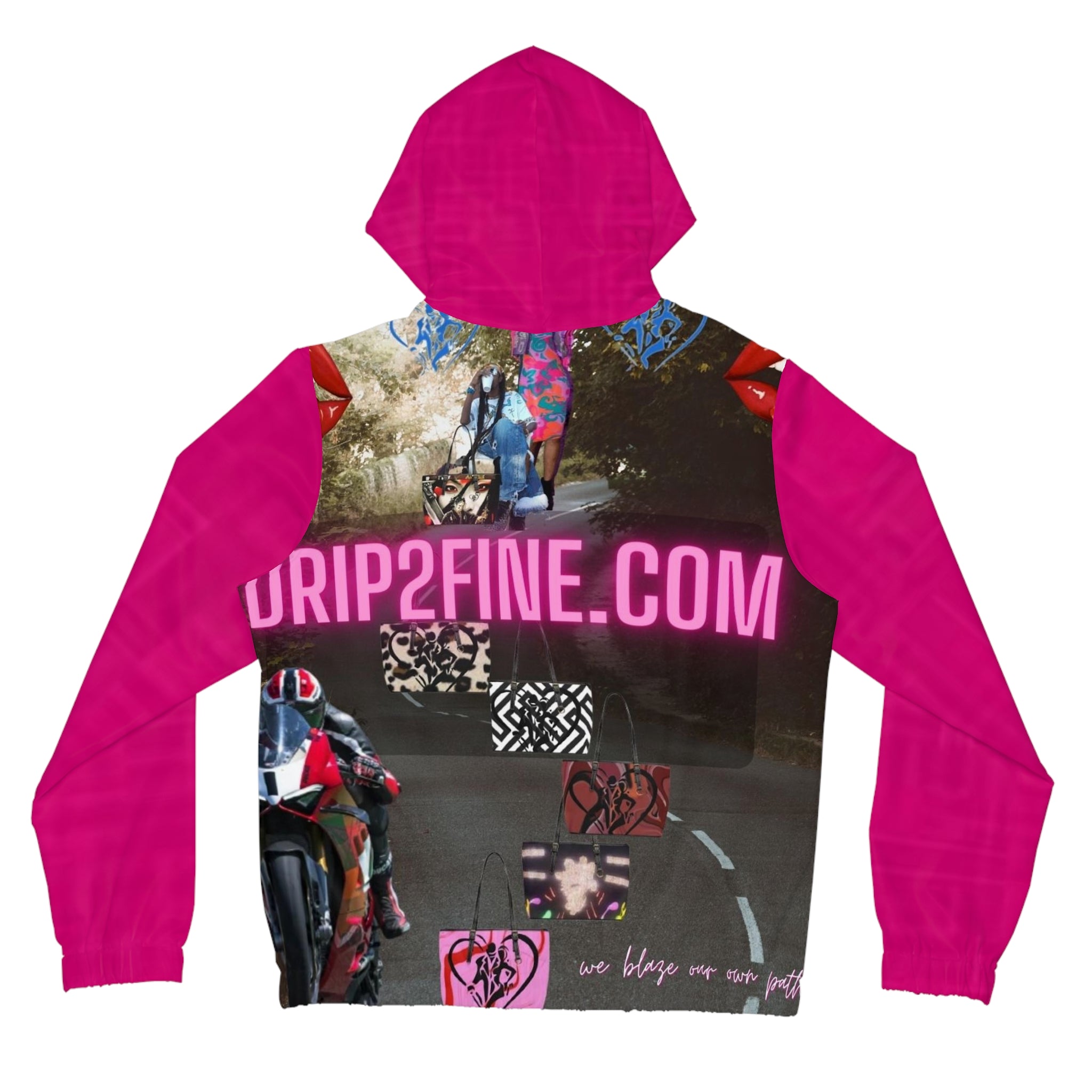 Women’s Full-Zip HIP HOP ART Hoodie (AOP)