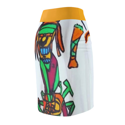 Women's HIP HOP ART Pencil Skirt (AOP)